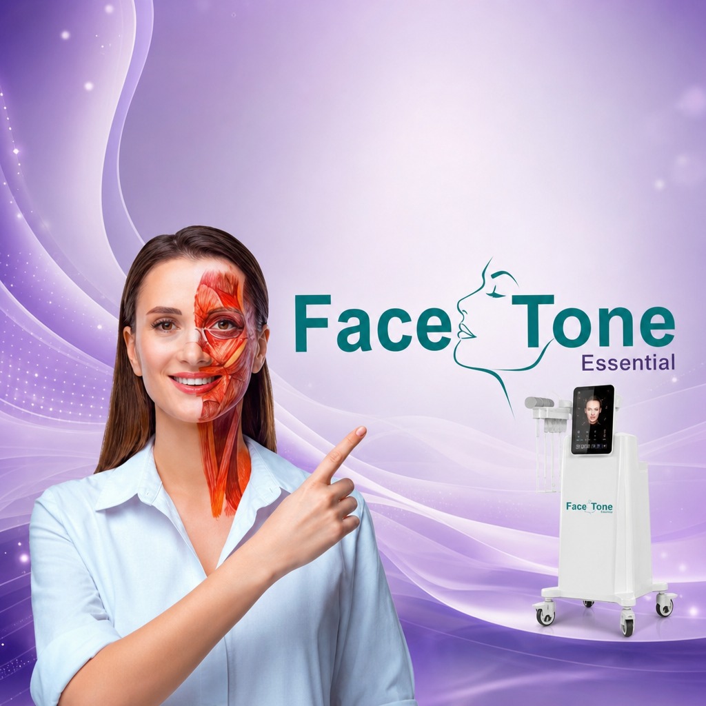 FaceTone — dispozitiv de stimulare electromagnetică facială HIFES + RF
