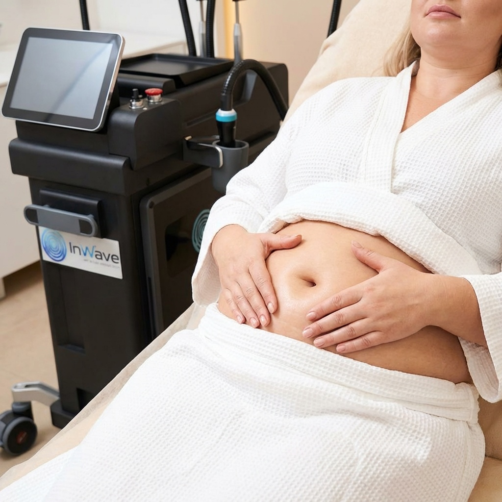 InWave - aplicare pe zona abdominală pentru lipoliză termică selectivă