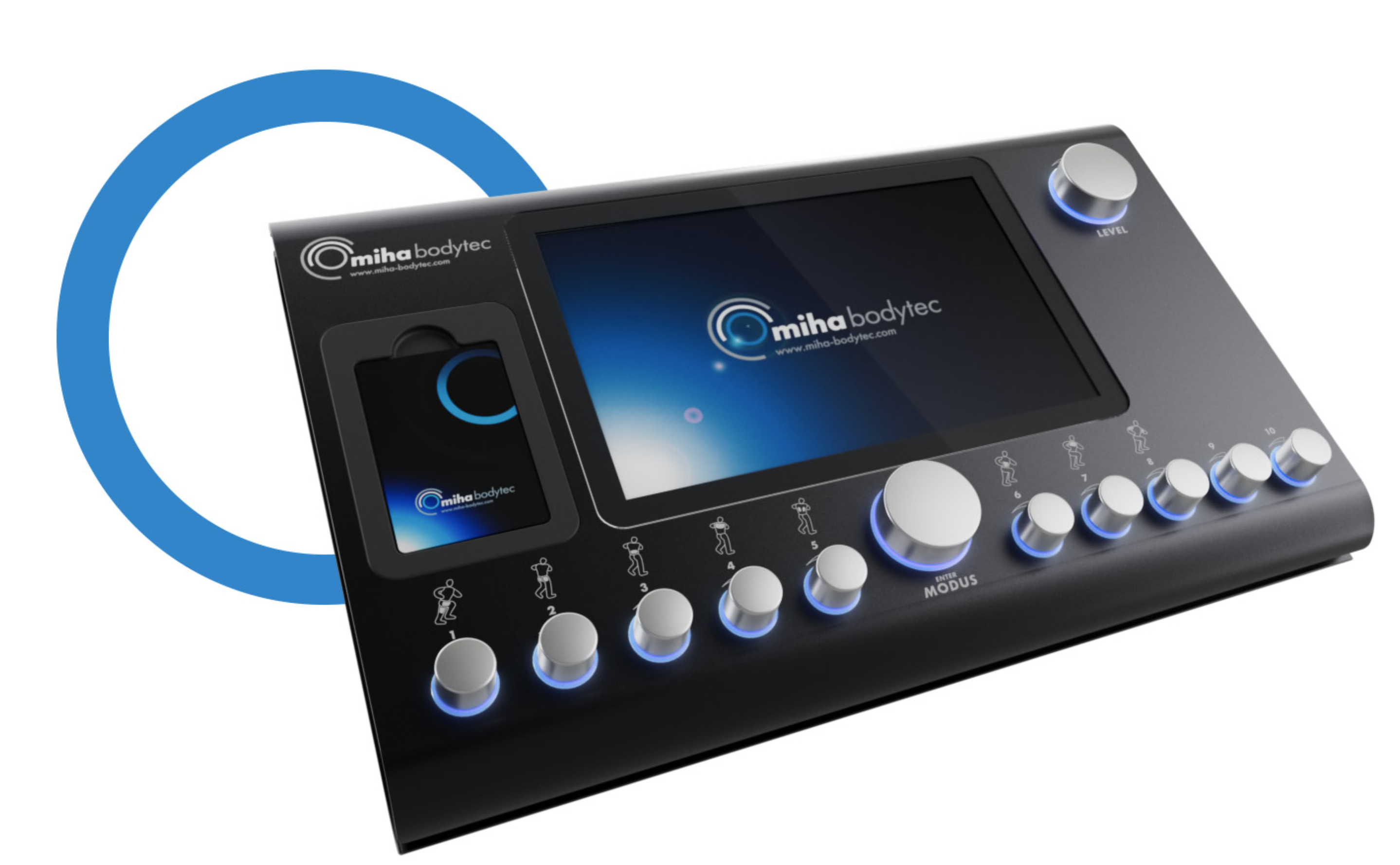 miha bodytec II - unitate de control cu 10 canale și selectoare rotative