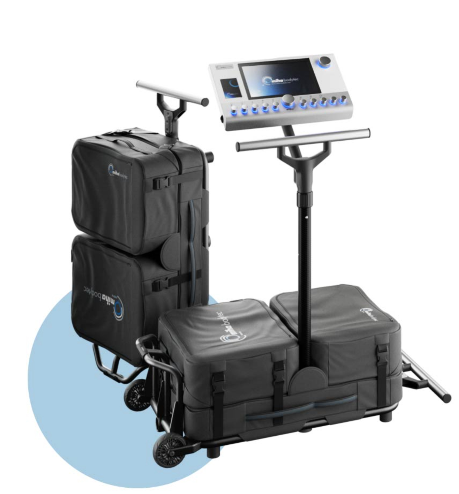 miha bodytec m.ove - configurație mobilă cu travelstation pentru transport door-to-door