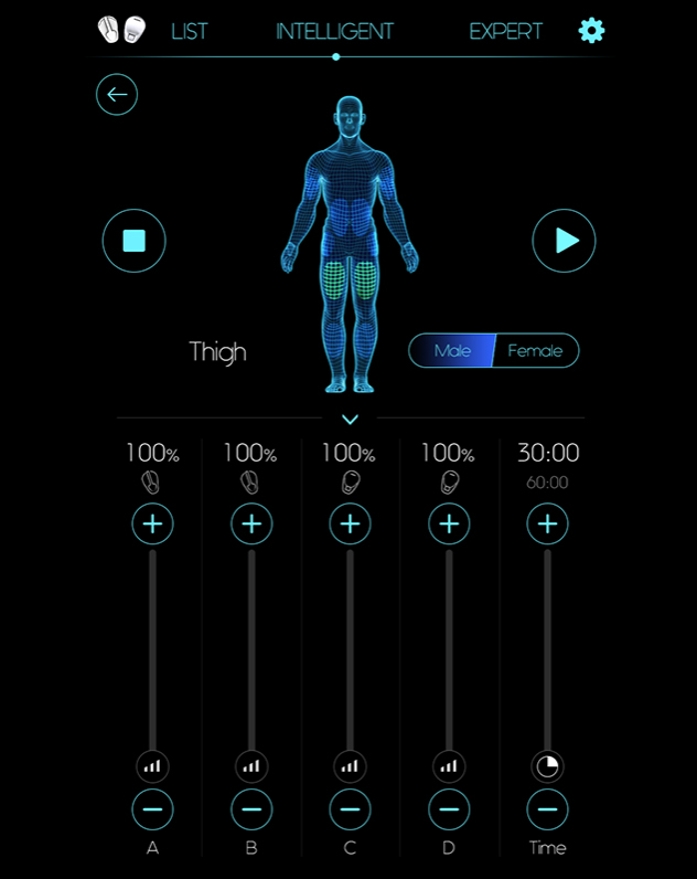 EMSlim - interfață touchscreen cu mod Intelligent și control independent pe 4 canale