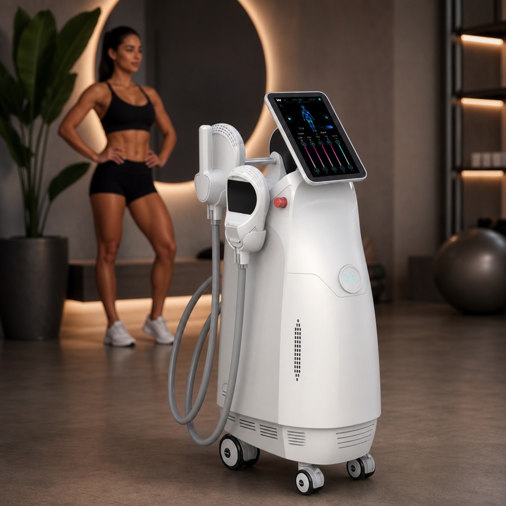 EMSlim — aparat HIFEM + RF pentru tonifiere musculară și reducere adipoasă